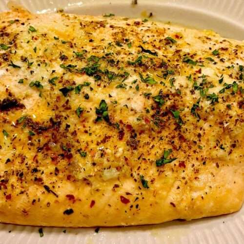 baked salmon with garlic and herbs