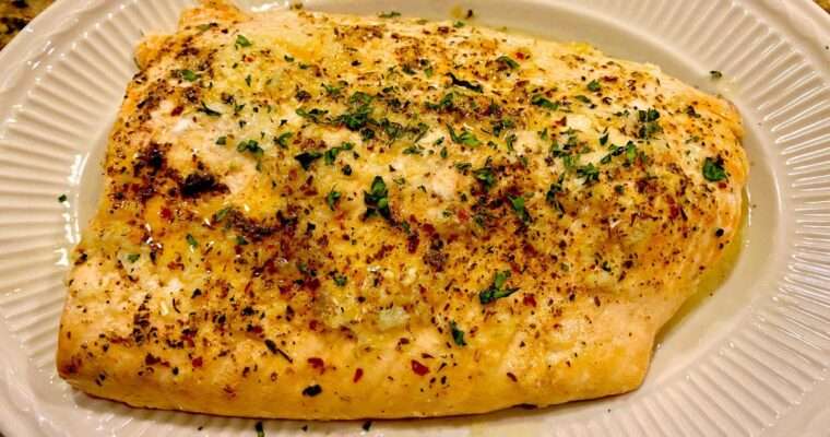 Easy Baked Salmon in Foil with Garlic & Herbs